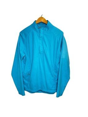 Peter Millar Crown Sport Blue Quarter Zip Long Sleeve Pullover‎ Mens Size M